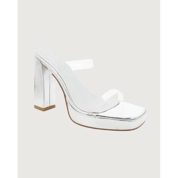 NEW BILLINI women's tamira high heel sandal in silver - Picture 2 of 2